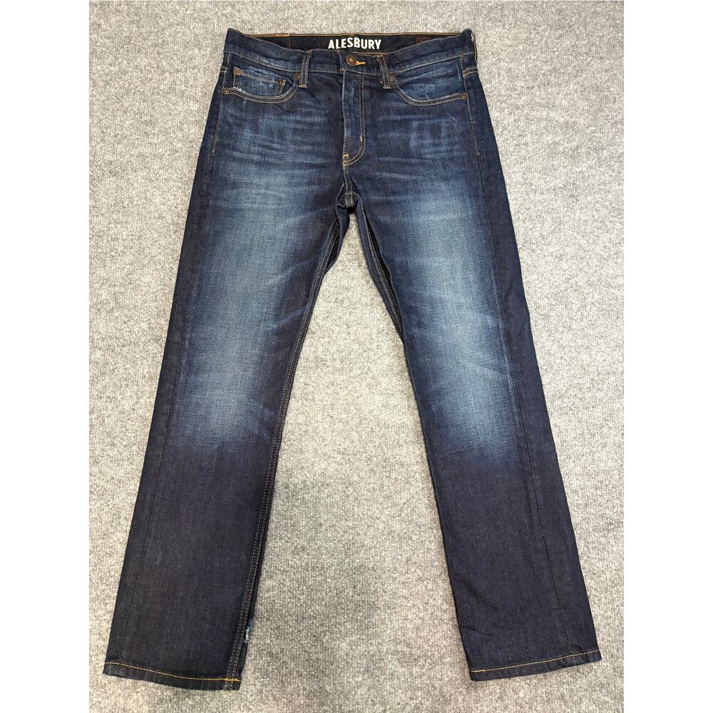 Alesbury Slim Fit Jeans Mens 32x30 Dark Wash Stretch Denim 98% Cotton